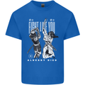 Fight Like You Died MMA Kenjutsu Kendo Iaido Mens Cotton T-Shirt Tee Top Royal Blue