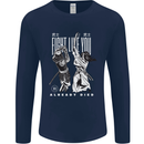Fight Like You Died MMA Kenjutsu Kendo Iaido Mens Long Sleeve T-Shirt Navy Blue