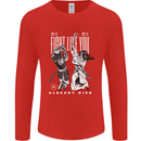 Fight Like You Died MMA Kenjutsu Kendo Iaido Mens Long Sleeve T-Shirt Red