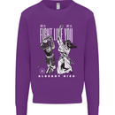 Fight Like You Died MMA Kenjutsu Kendo Iaido Mens Sweatshirt Jumper Purple