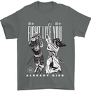 Fight Like You Died MMA Kenjutsu Kendo Iaido Mens T-Shirt 100% Cotton Charcoal