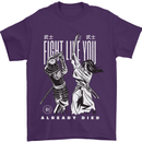 Fight Like You Died MMA Kenjutsu Kendo Iaido Mens T-Shirt 100% Cotton Purple
