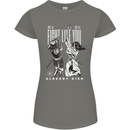 Fight Like You Died MMA Kenjutsu Kendo Iaido Womens Petite Cut T-Shirt Charcoal