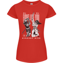 Fight Like You Died MMA Kenjutsu Kendo Iaido Womens Petite Cut T-Shirt Red