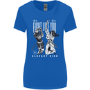Fight Like You Died MMA Kenjutsu Kendo Iaido Womens Wider Cut T-Shirt Royal Blue