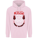 Fight Rage MMA Mixed Martial Arts Muay Thai Childrens Kids Hoodie Light Pink