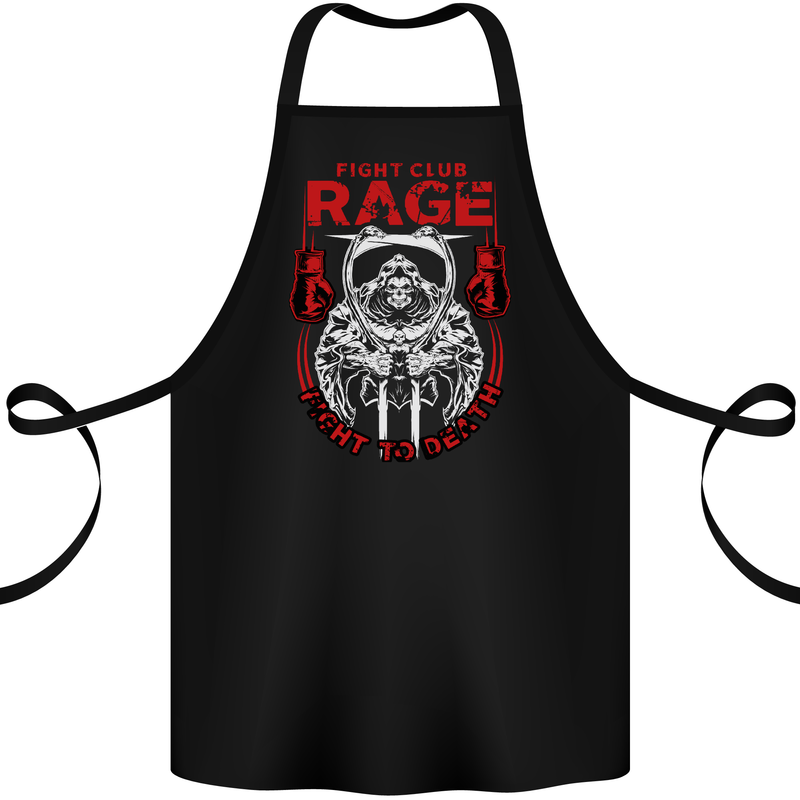 Fight Rage MMA Mixed Martial Arts Muay Thai Cotton Apron 100% Organic Black