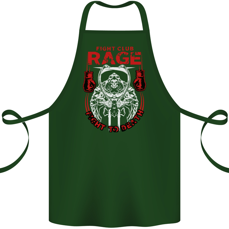 Fight Rage MMA Mixed Martial Arts Muay Thai Cotton Apron 100% Organic Forest Green