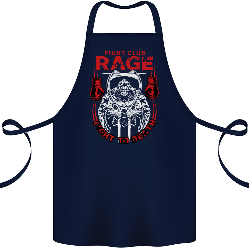 Fight Rage MMA Mixed Martial Arts Muay Thai Cotton Apron 100% Organic Navy Blue