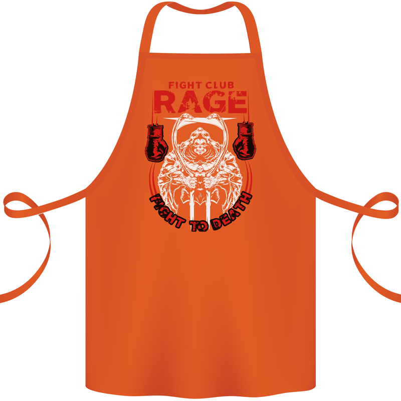 Fight Rage MMA Mixed Martial Arts Muay Thai Cotton Apron 100% Organic Orange