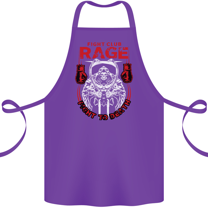 Fight Rage MMA Mixed Martial Arts Muay Thai Cotton Apron 100% Organic Purple