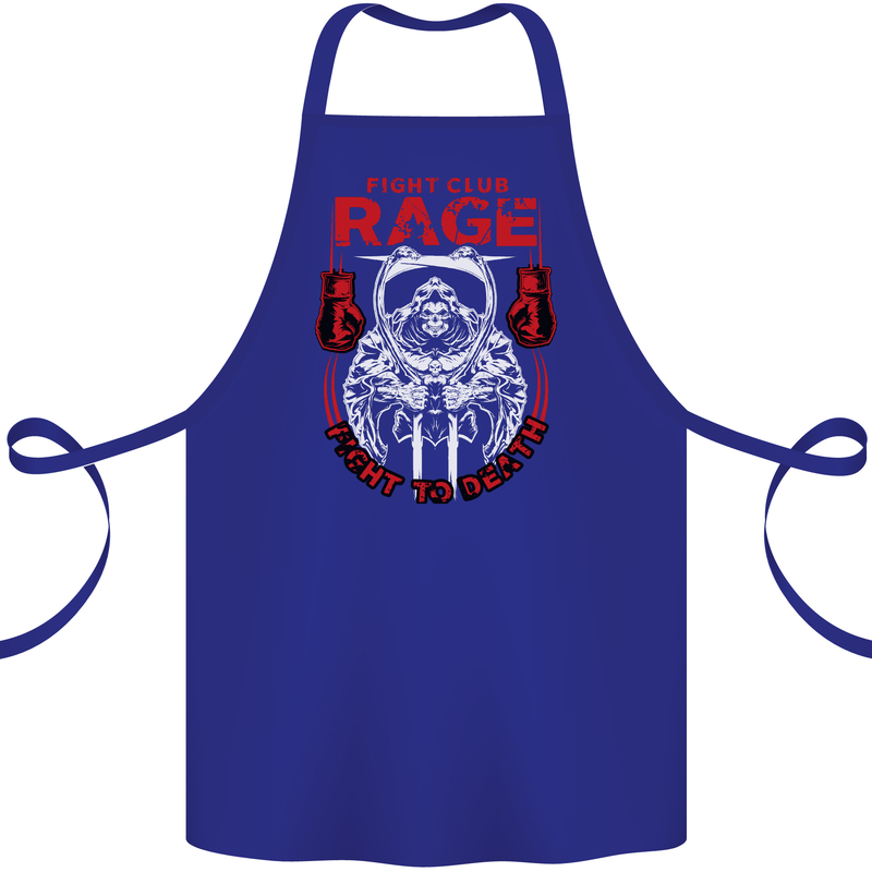 Fight Rage MMA Mixed Martial Arts Muay Thai Cotton Apron 100% Organic Royal Blue