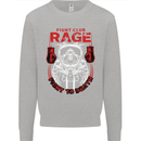Fight Rage MMA Mixed Martial Arts Muay Thai Kids Sweatshirt Jumper Sports Grey