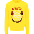 Fight Rage MMA Mixed Martial Arts Muay Thai Kids Sweatshirt Jumper Yellow