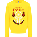 Fight Rage MMA Mixed Martial Arts Muay Thai Kids Sweatshirt Jumper Yellow