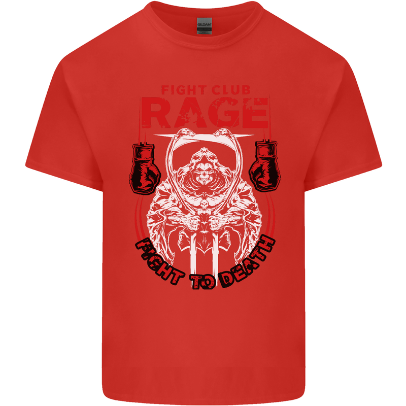 Fight Rage MMA Mixed Martial Arts Muay Thai Kids T-Shirt Childrens Red