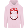 Fight Rage MMA Mixed Martial Arts Muay Thai Mens 80% Cotton Hoodie Light Pink
