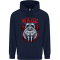 Fight Rage MMA Mixed Martial Arts Muay Thai Mens 80% Cotton Hoodie Navy Blue