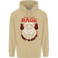 Fight Rage MMA Mixed Martial Arts Muay Thai Mens 80% Cotton Hoodie Sand