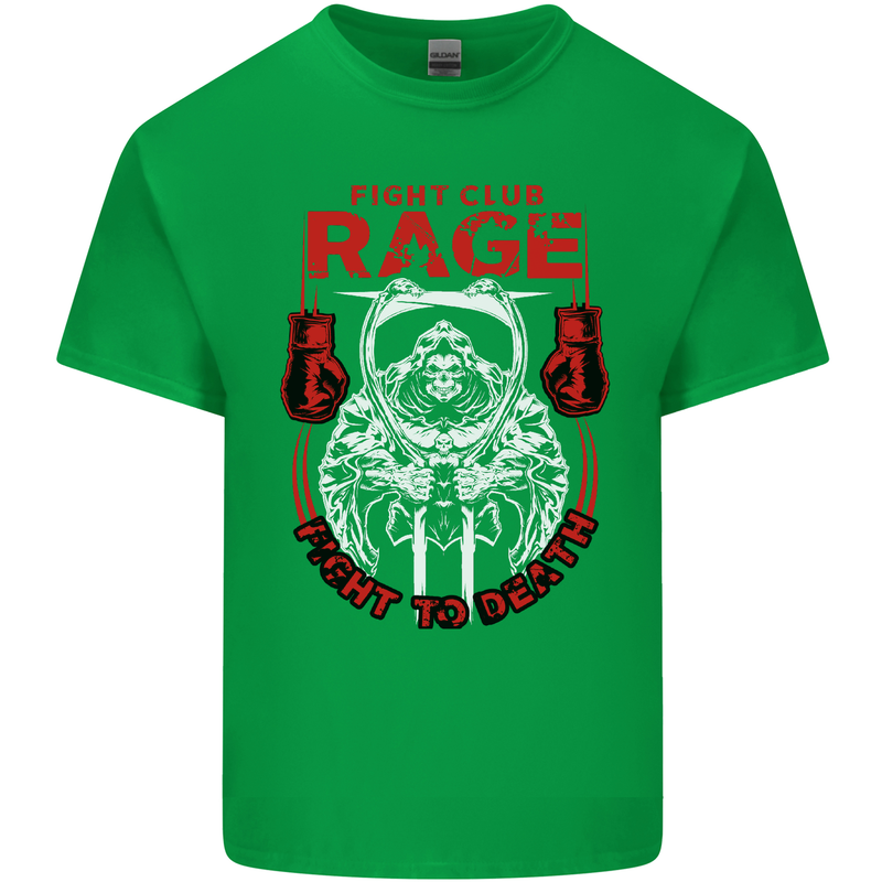 Fight Rage MMA Mixed Martial Arts Muay Thai Mens Cotton T-Shirt Tee Top Irish Green