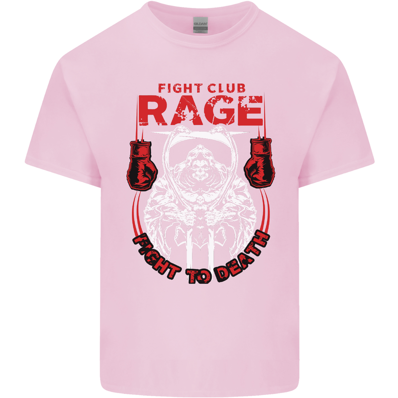 Fight Rage MMA Mixed Martial Arts Muay Thai Mens Cotton T-Shirt Tee Top Light Pink