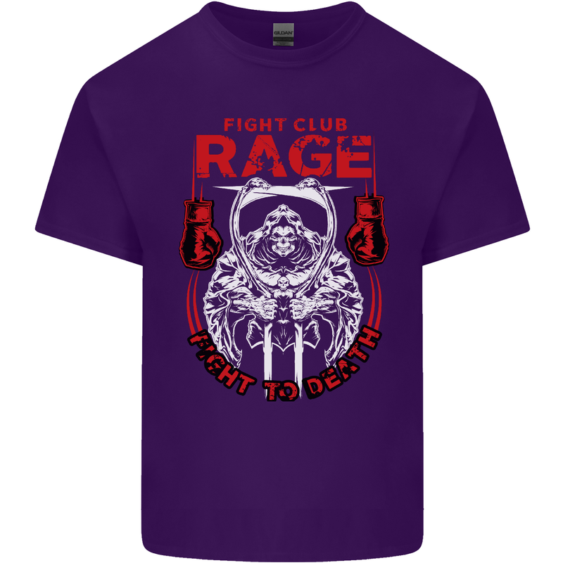 Fight Rage MMA Mixed Martial Arts Muay Thai Mens Cotton T-Shirt Tee Top Purple