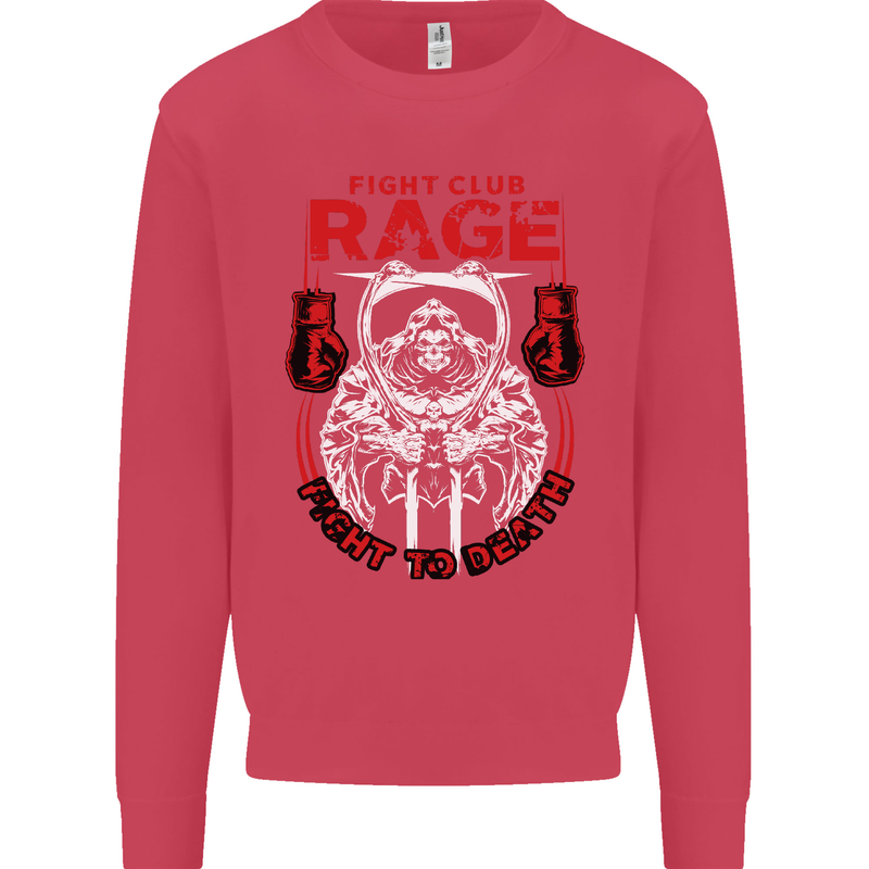 Fight Rage MMA Mixed Martial Arts Muay Thai Mens Sweatshirt Jumper Heliconia