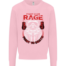 Fight Rage MMA Mixed Martial Arts Muay Thai Mens Sweatshirt Jumper Light Pink