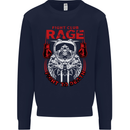 Fight Rage MMA Mixed Martial Arts Muay Thai Mens Sweatshirt Jumper Navy Blue