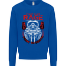 Fight Rage MMA Mixed Martial Arts Muay Thai Mens Sweatshirt Jumper Royal Blue