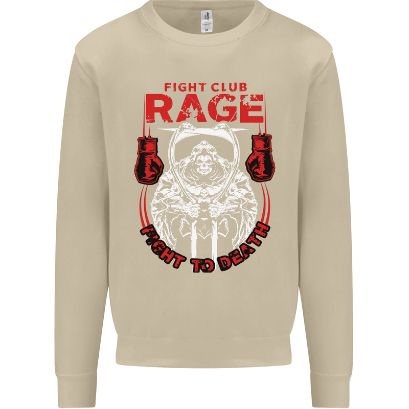 Fight Rage MMA Mixed Martial Arts Muay Thai Mens Sweatshirt Jumper Sand