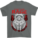 Fight Rage MMA Mixed Martial Arts Muay Thai Mens T-Shirt Cotton Gildan Charcoal