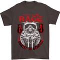 Fight Rage MMA Mixed Martial Arts Muay Thai Mens T-Shirt Cotton Gildan Dark Chocolate