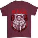 Fight Rage MMA Mixed Martial Arts Muay Thai Mens T-Shirt Cotton Gildan Maroon