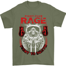 Fight Rage MMA Mixed Martial Arts Muay Thai Mens T-Shirt Cotton Gildan Military Green