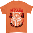 Fight Rage MMA Mixed Martial Arts Muay Thai Mens T-Shirt Cotton Gildan Orange