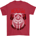 Fight Rage MMA Mixed Martial Arts Muay Thai Mens T-Shirt Cotton Gildan Red