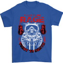 Fight Rage MMA Mixed Martial Arts Muay Thai Mens T-Shirt Cotton Gildan Royal Blue