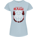 Fight Rage MMA Mixed Martial Arts Muay Thai Womens Petite Cut T-Shirt Light Blue