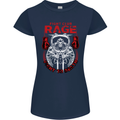 Fight Rage MMA Mixed Martial Arts Muay Thai Womens Petite Cut T-Shirt Navy Blue