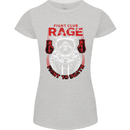 Fight Rage MMA Mixed Martial Arts Muay Thai Womens Petite Cut T-Shirt Sports Grey