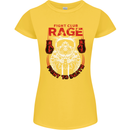 Fight Rage MMA Mixed Martial Arts Muay Thai Womens Petite Cut T-Shirt Yellow