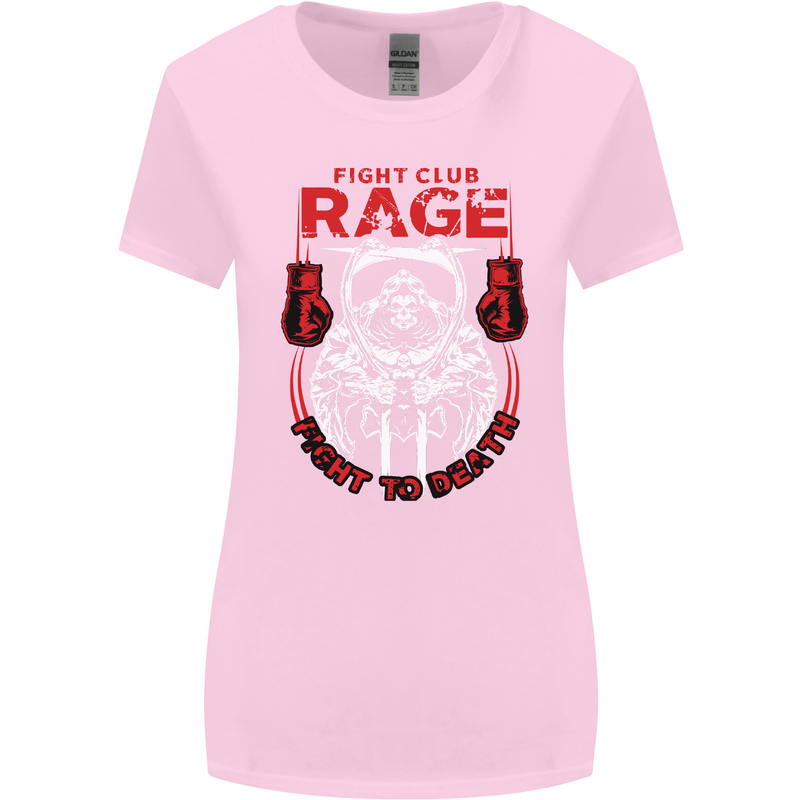 Fight Rage MMA Mixed Martial Arts Muay Thai Womens Wider Cut T-Shirt Light Pink
