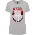 Fight Rage MMA Mixed Martial Arts Muay Thai Womens Wider Cut T-Shirt Sports Grey