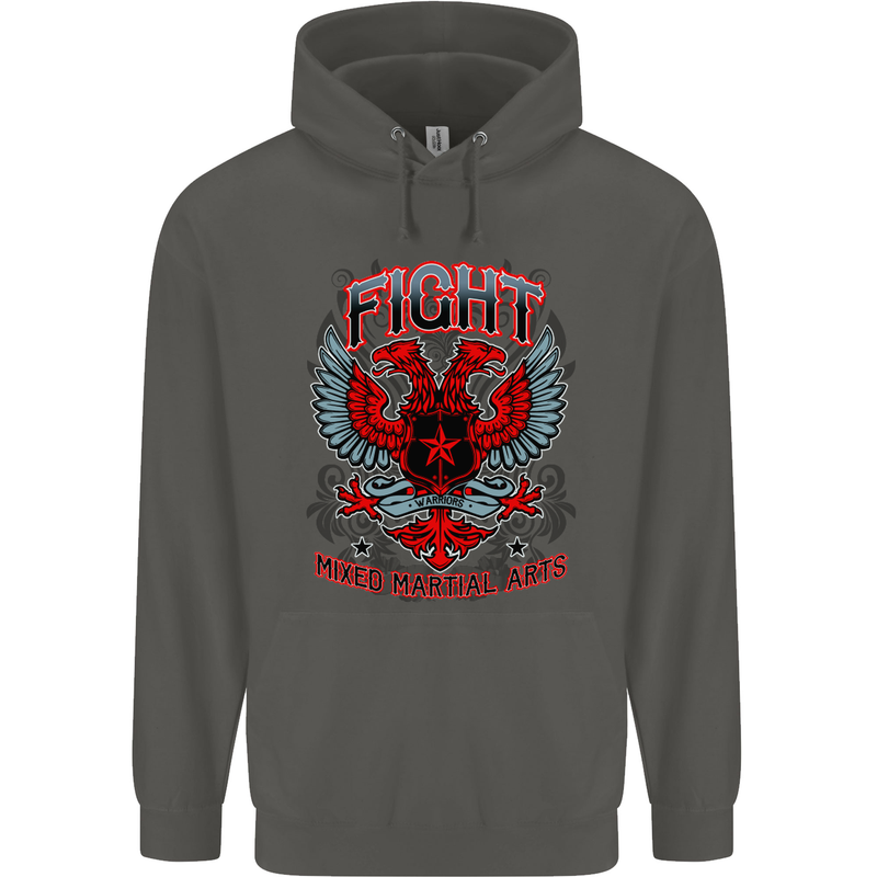 Fight Warriors Mixed Martial Arts MMA Childrens Kids Hoodie Storm Grey