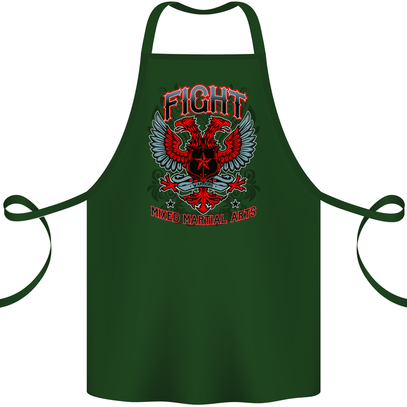 Fight Warriors Mixed Martial Arts MMA Cotton Apron 100% Organic Forest Green
