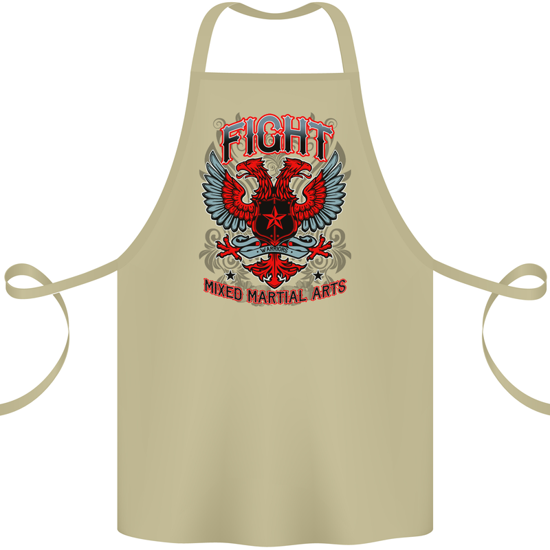 Fight Warriors Mixed Martial Arts MMA Cotton Apron 100% Organic Khaki
