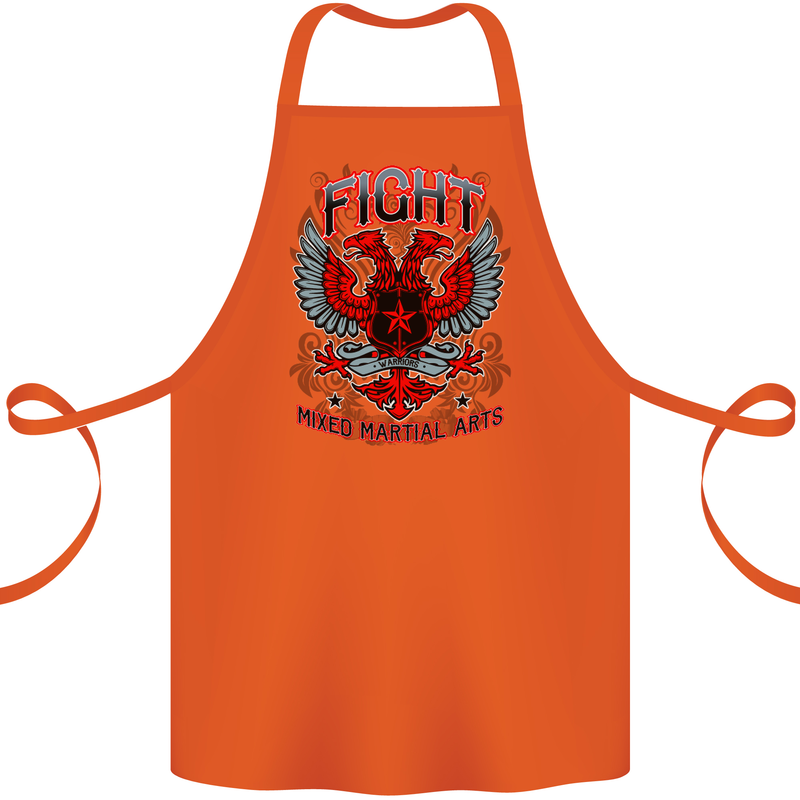 Fight Warriors Mixed Martial Arts MMA Cotton Apron 100% Organic Orange