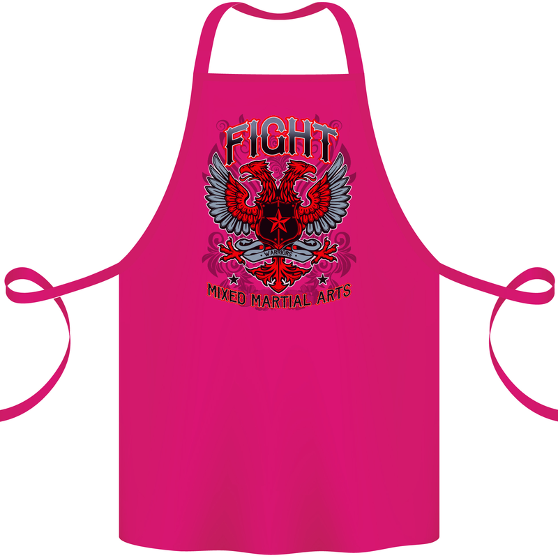 Fight Warriors Mixed Martial Arts MMA Cotton Apron 100% Organic Pink