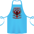 Fight Warriors Mixed Martial Arts MMA Cotton Apron 100% Organic Turquoise